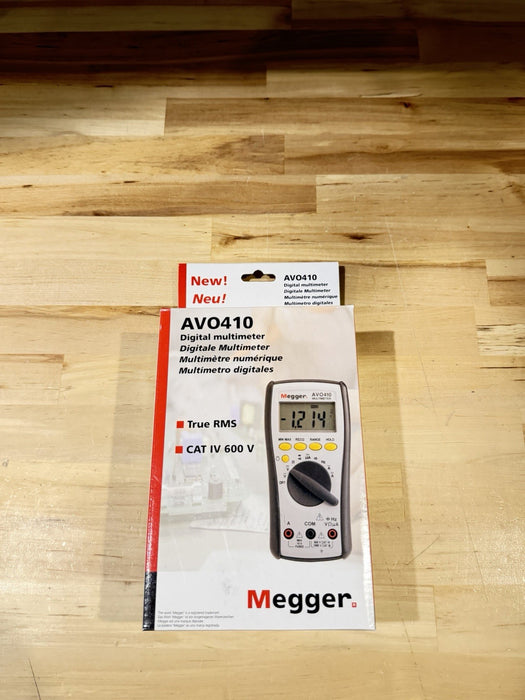 MEGGER AVO410 DIGITAL MULTIMETER TRUE RMS CAT IV 600V WITH LEADS