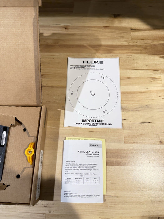 FLUKE FLK-075-CLKT INFRARED VIEWING WINDOW  75MM 3" (NEW FACTORY SEALED) NEW