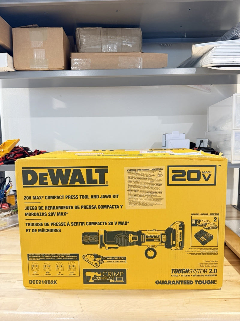 DEWALT (DCE210D2K) 20V MAX COMPACT PREST TOOL & JAW KIT