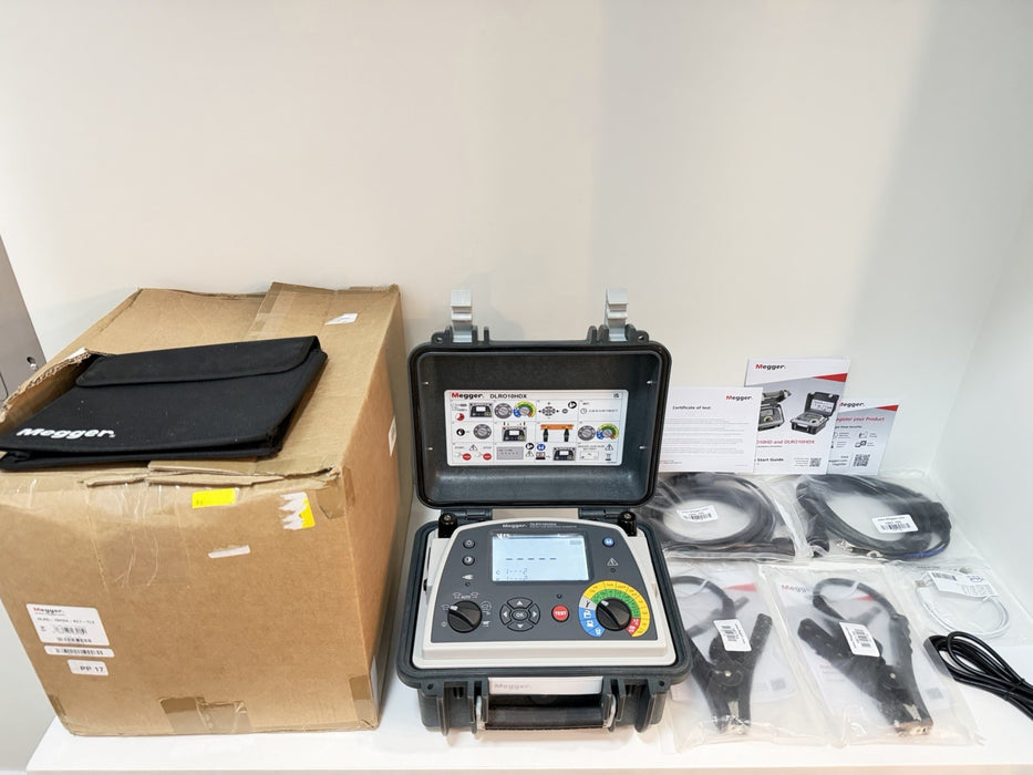 MEGGER DLRO10HDX DIGITAL LOW RESISTANCE OHMMETER KIT(NEW FACTORY SEALED)CAL 2025
