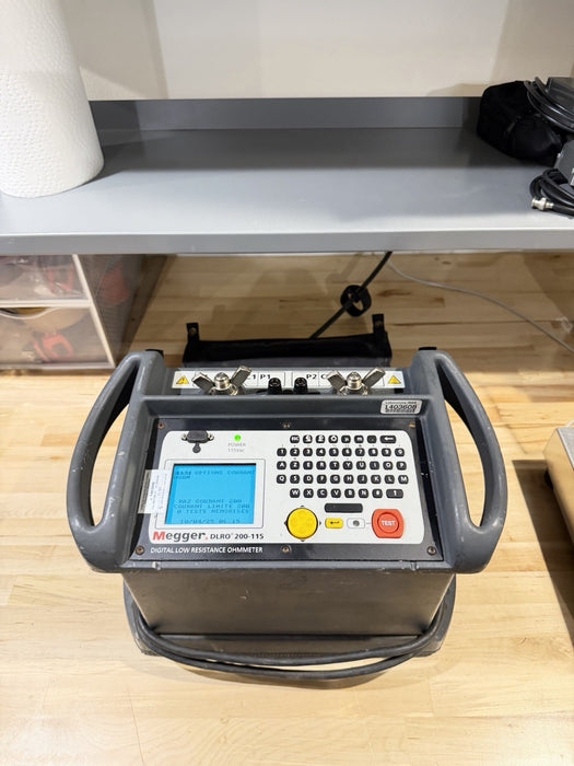 MEGGER DLRO 200-115 DIGITAL LOW RESISTANCE OHMMETER TESTED
