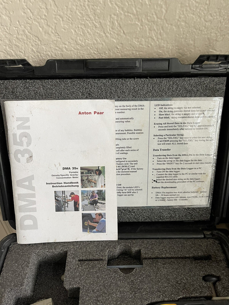 ANTON PAAR DMA 35N DENSITY DIGITAL CONTROLLER METER TRANSMITTER TRANSDUCER