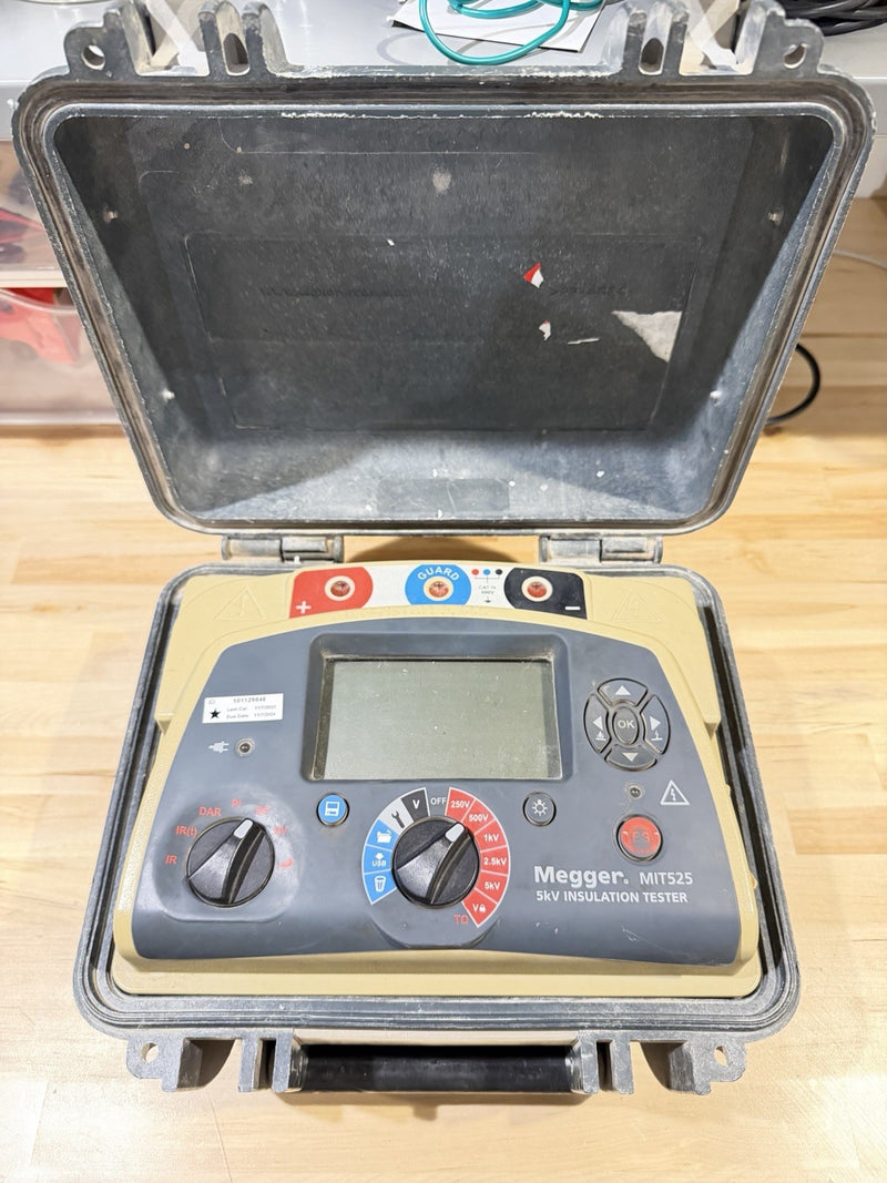 MEGGER MIT525 5-KV INSULATION RESISTANCE TESTER FOR PARTS
