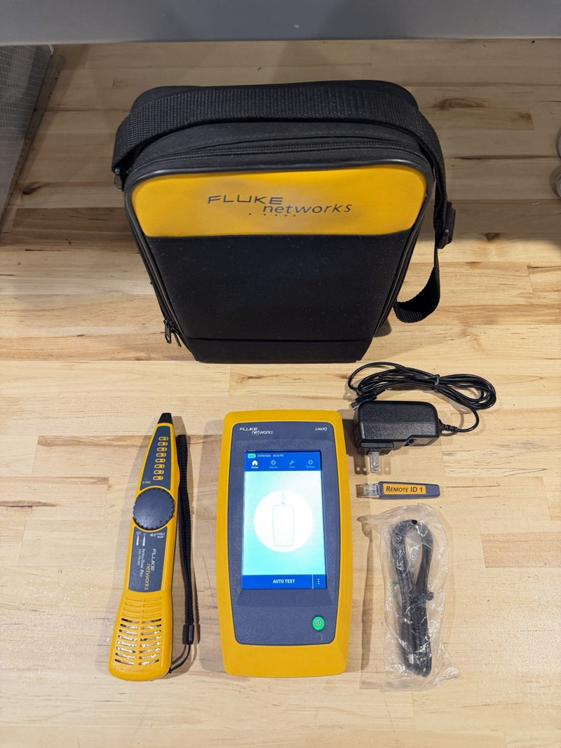 FLUKE NETWORKS LIQ-100 LINKIQ KIT CABLE & NETWORK TESTER W ACCESSORIES