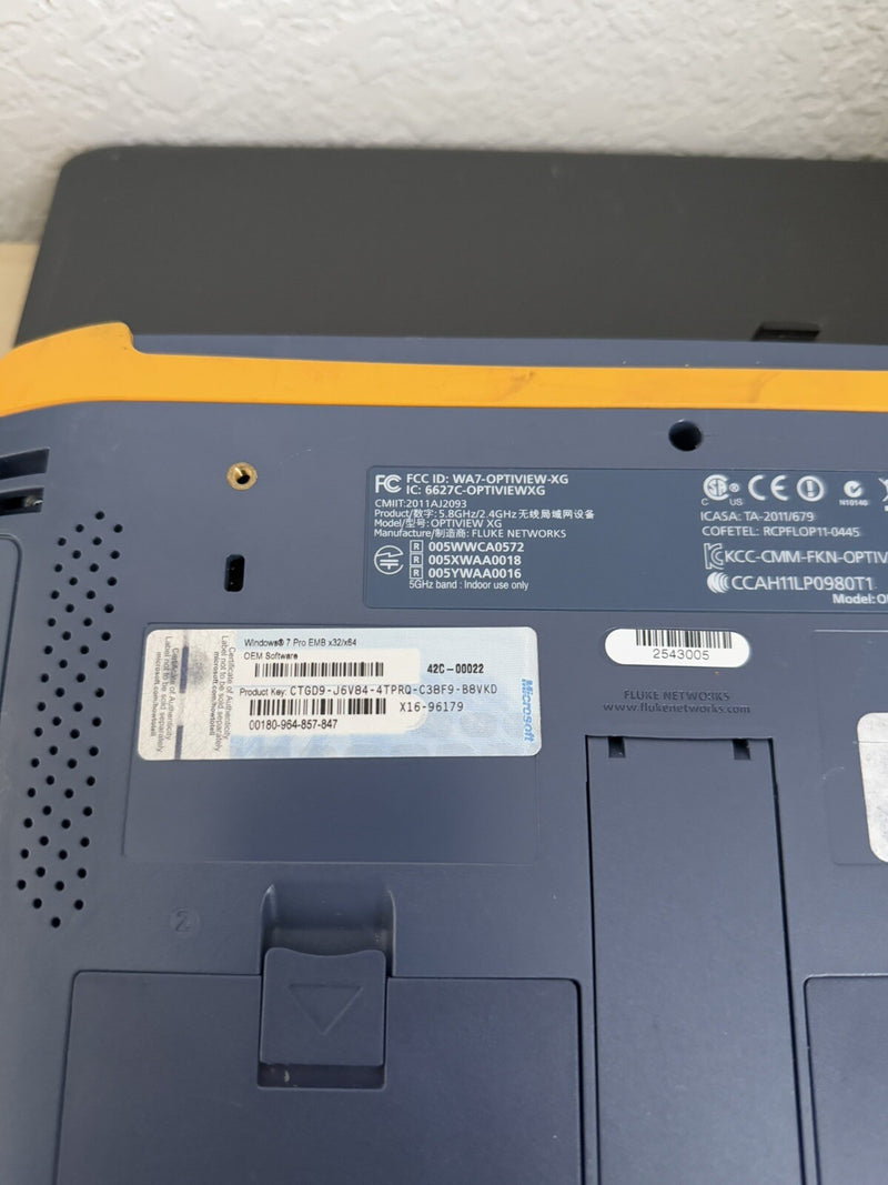 FLUKE NETWORKS OPTIVIEW XG NETWORK ANALYZER TABLET