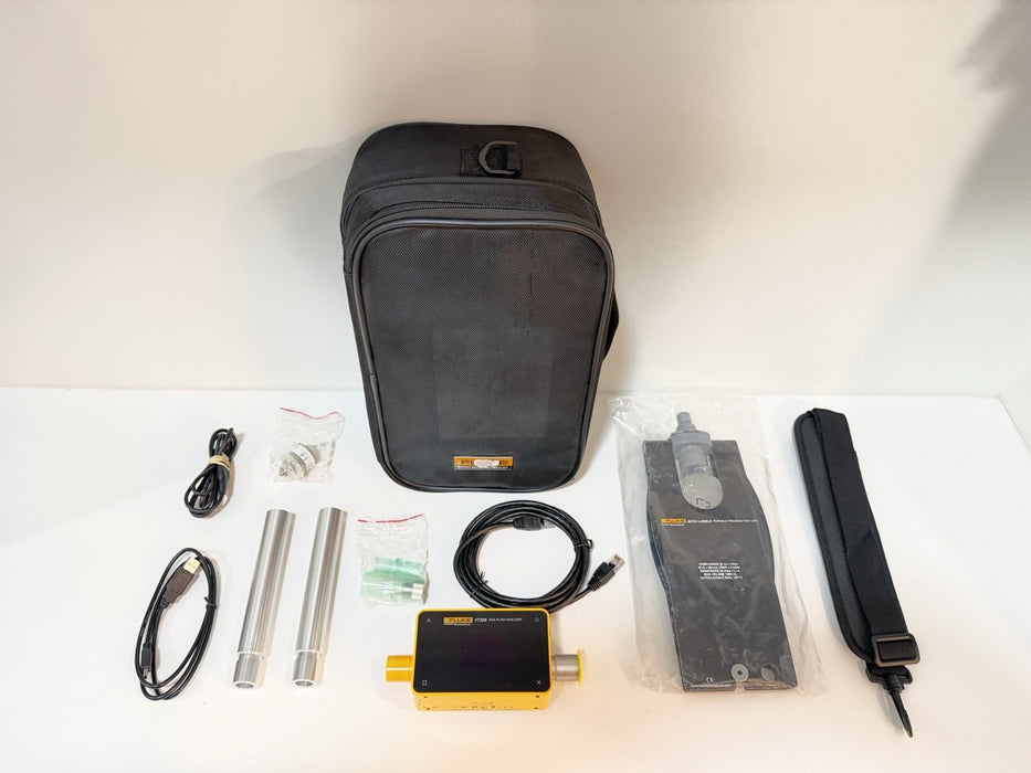 FLUKE BIOMEDICAL VT305 GAS FLOW ANALYZER W/ ACCESSORIES (TESTED) FREE SHIPPING
