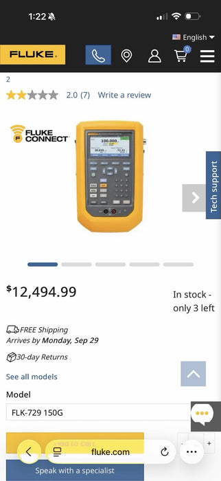 FLUKE 729-150G AUTOMATIC PRESSURE CALIBRATOR CALIBRATED 2024 NEW SEALED