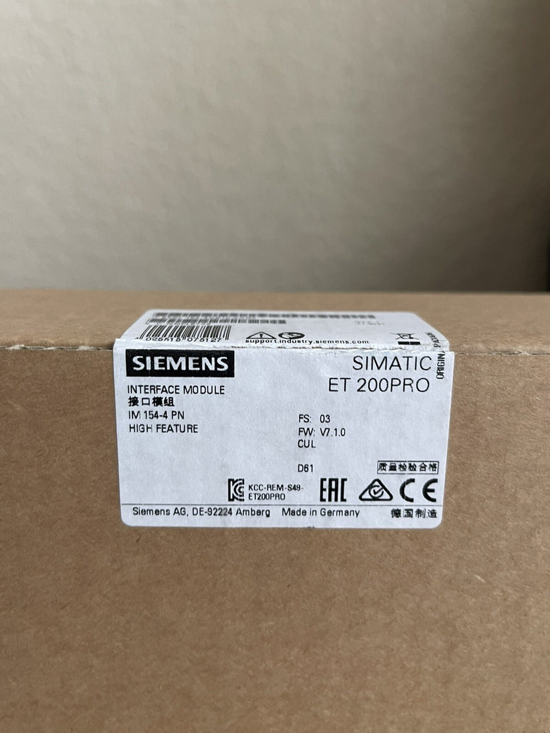 SIEMENS SIMATIC IM 154-4 PN 6ES7154-4AB10-0AB0 6ES7 154-4AB10-0AB0