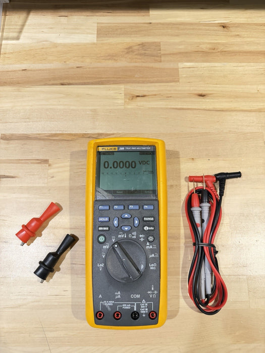 FLUKE 289 TRUE RMS ELECTRONIC LOGGING DIGITAL MULTIMETER W/ LEADS & CLIPS #1