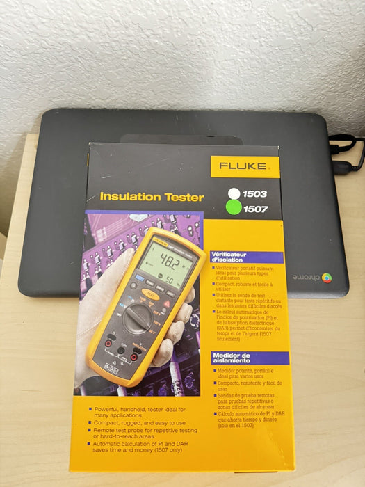 FLUKE 1507 DIGITAL INSULATION RESISTANCE TESTER MFG-2024 NEW SEALED