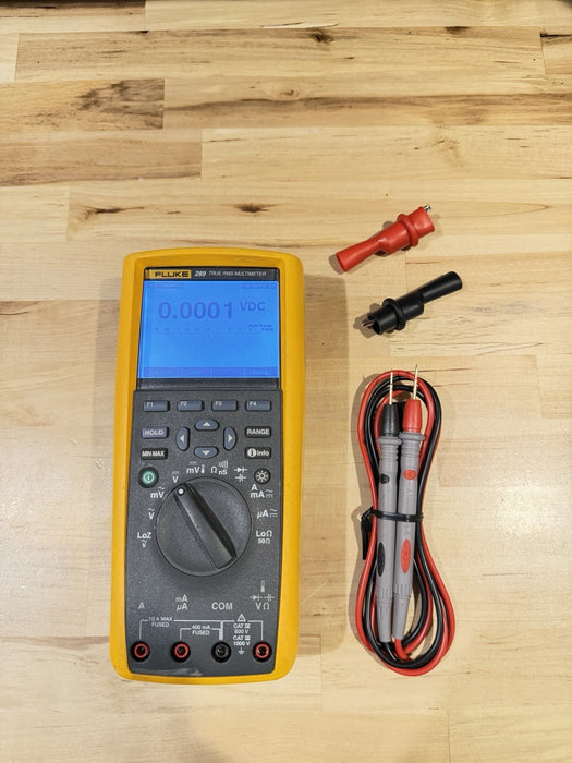 FLUKE 289 TRUE RMS ELECTRONIC LOGGING DIGITAL MULTIMETER W/ LEADS & CLIPS #7