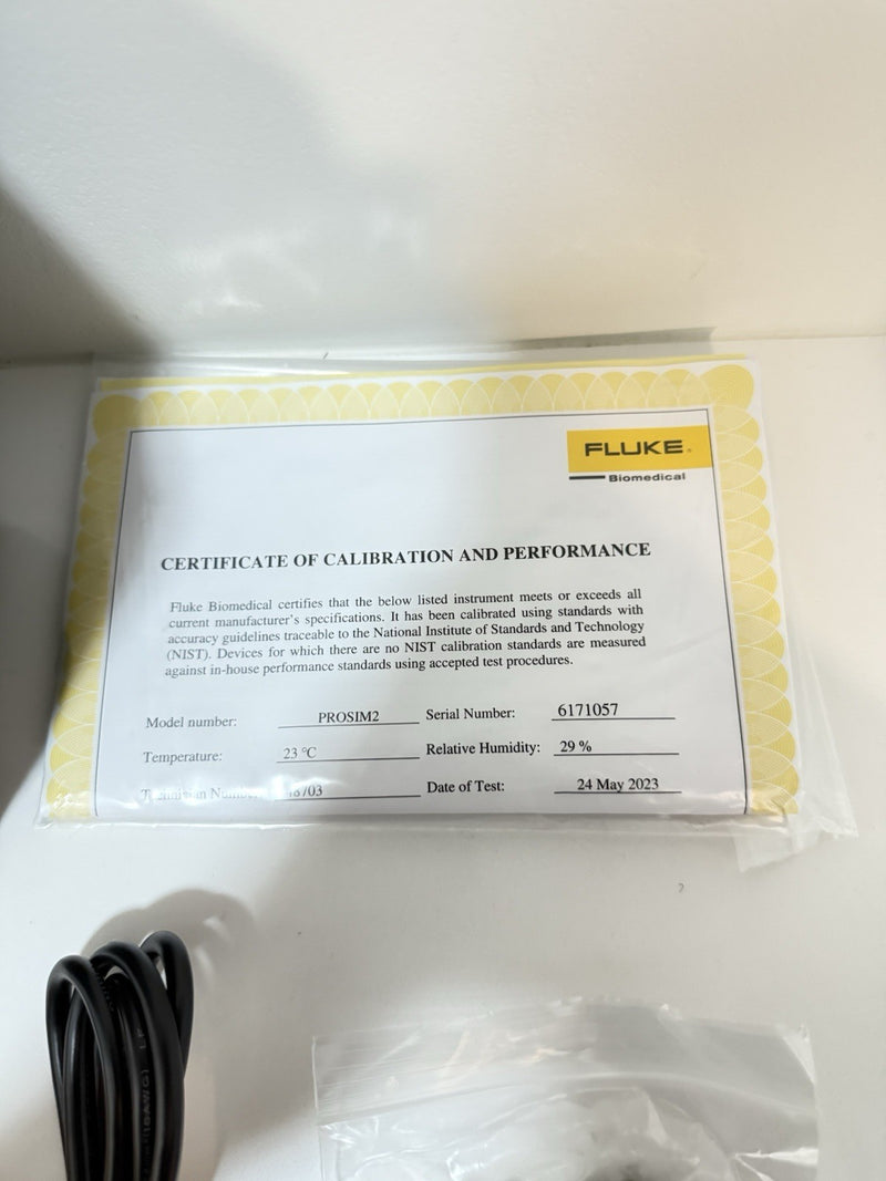 FLUKE BIOMEDICAL PROSIM 2 VITAL SIGNS SIMULATOR WITH CHARGEE CALIBRATED 2024