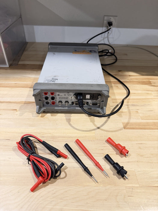 AGILENT 34401A 6 1/2 DIGIT MULTIMETER W/ LEADS (TESTED) SHIPS FAST