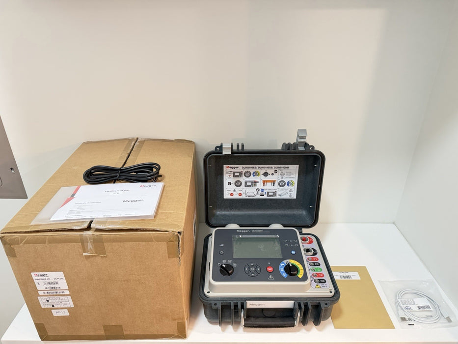 MEGGER DLRO100HB DIGITAL LOW RESISTANCE OHMMETER (NEW FACTORY SEALED) CAL 2025