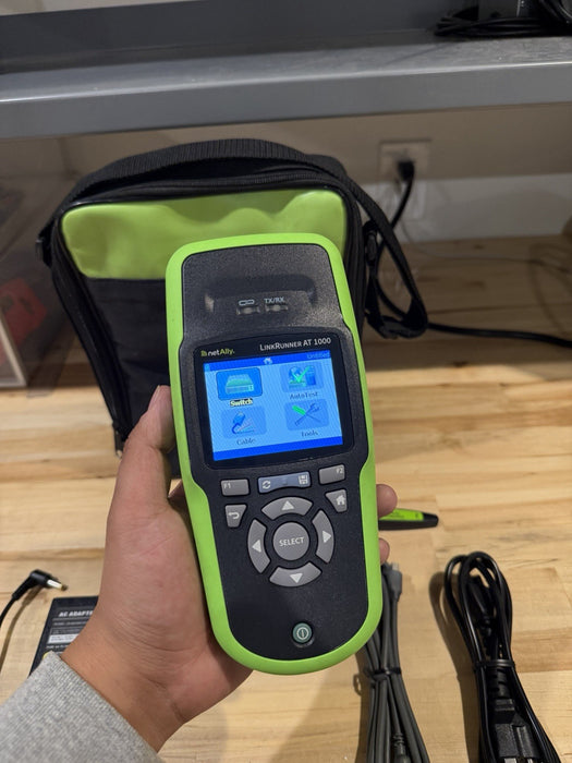 NETALLY LINKRUNNER AT 1000 TESTER WITH ACCESSORIES TESTED
