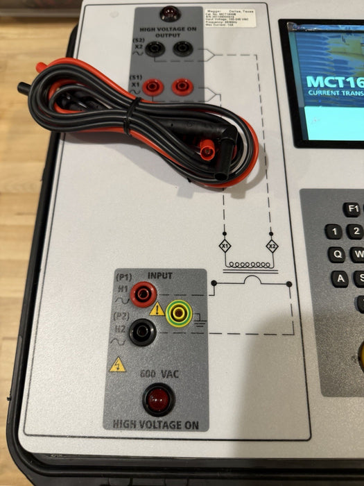 MEGGER MCT1600B CURRENT TRANSFORMER TEST SET WITH LEADS & CHARGER TESTED