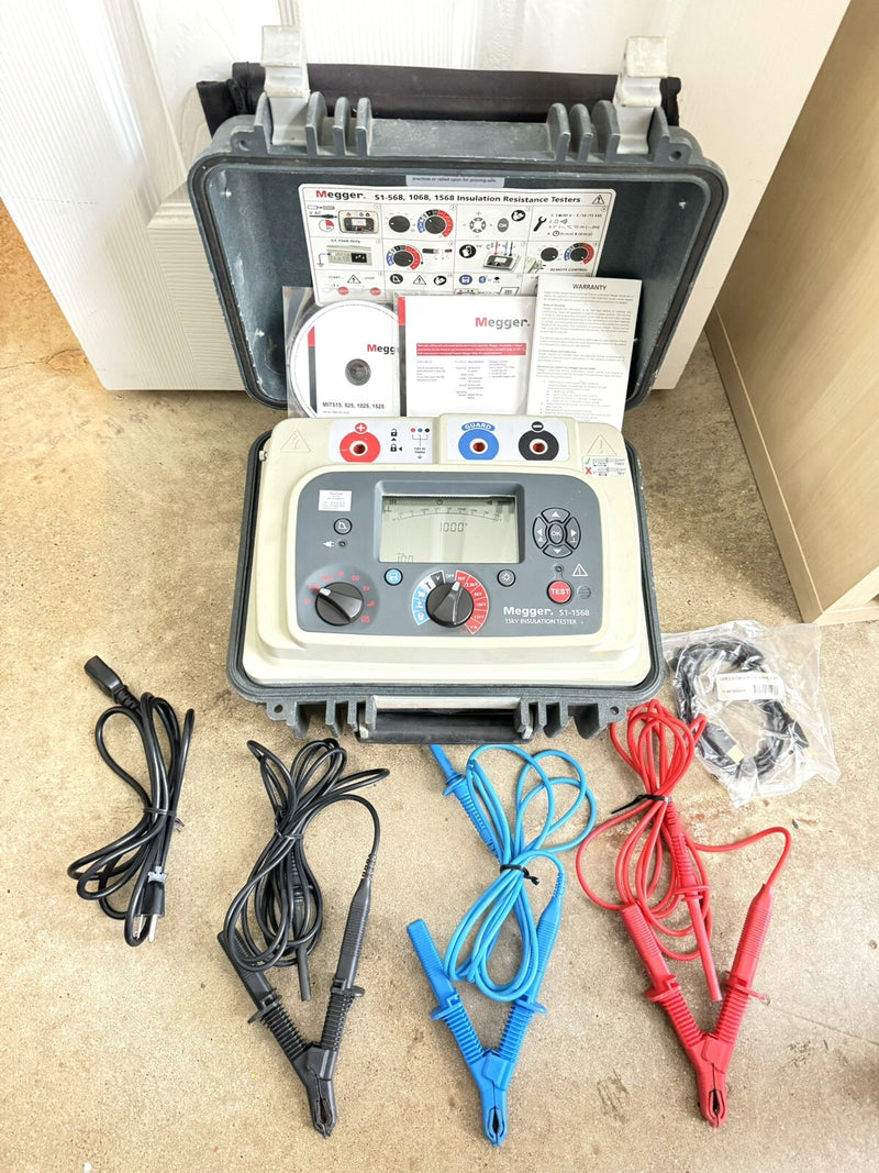 MEGGEE S1-1568 15KV INSULATION RESISTANCE TETSER WITH LEADS
