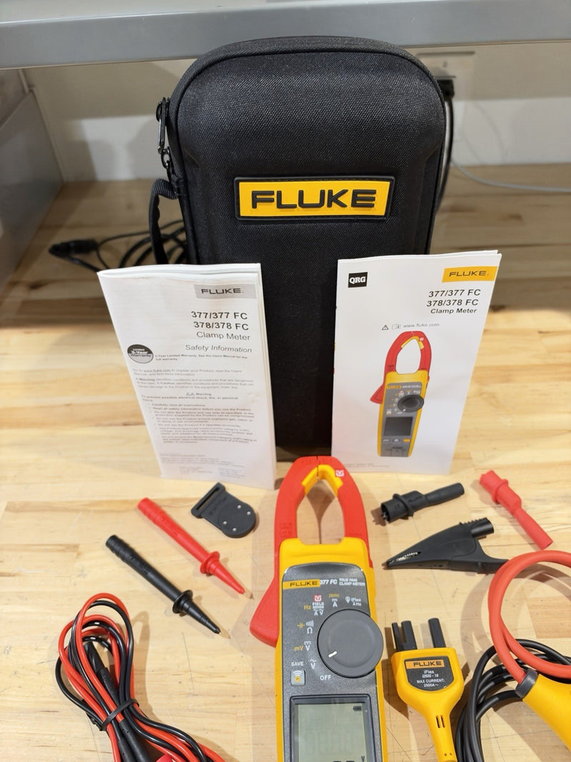 FLUKE 377 FC NON-CONTACT VOLTAGE CLAMP METER SHIPS FAST