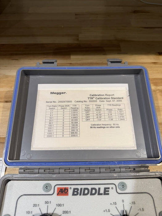 MEGGER AVO BIDDLE 550555 TTR CALIBRATION STANDARD (TESTED) FREE SHIPPING