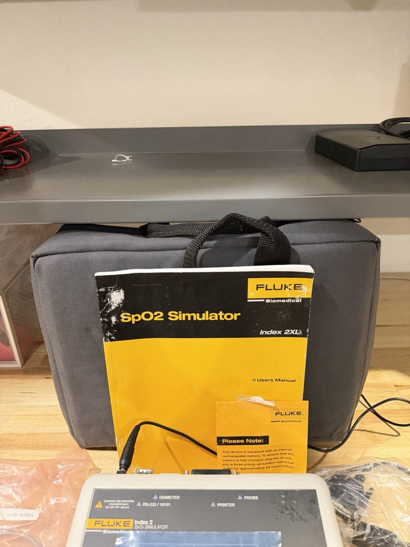 FLUKE INDEX 2 SPO2 SIMULATOR W/ ACCESSORIES (TESTED) SHIPS FREE