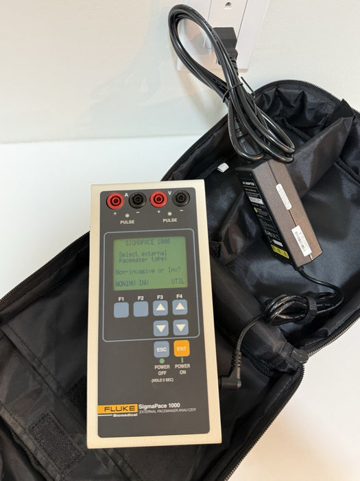 FLUKE BIOMEDICAL SIGMAPACE 1000 EXTERMAL ANALZYER W/ CASE & ACCESSORIES -TESTED