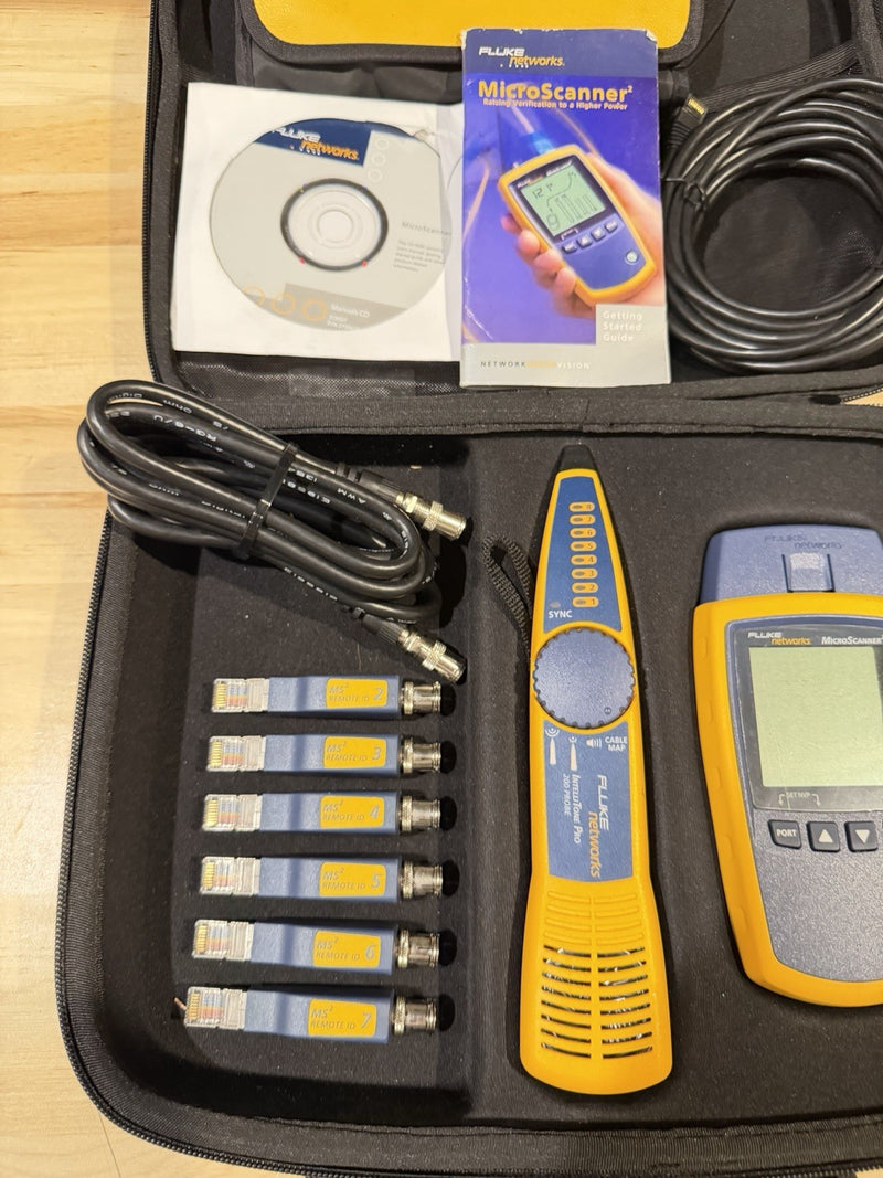 FLUKE NETWORKS MS2-KIT MICROSCANNER 2 & INTELLITONE PRO200 CABLE TEST KIT