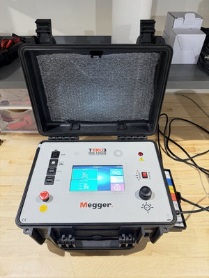MEGGER TTRU3 PRO TRUE 3-PHASE TRANSFORMER TURNS RATIOMETER WITH CABLES TESTED