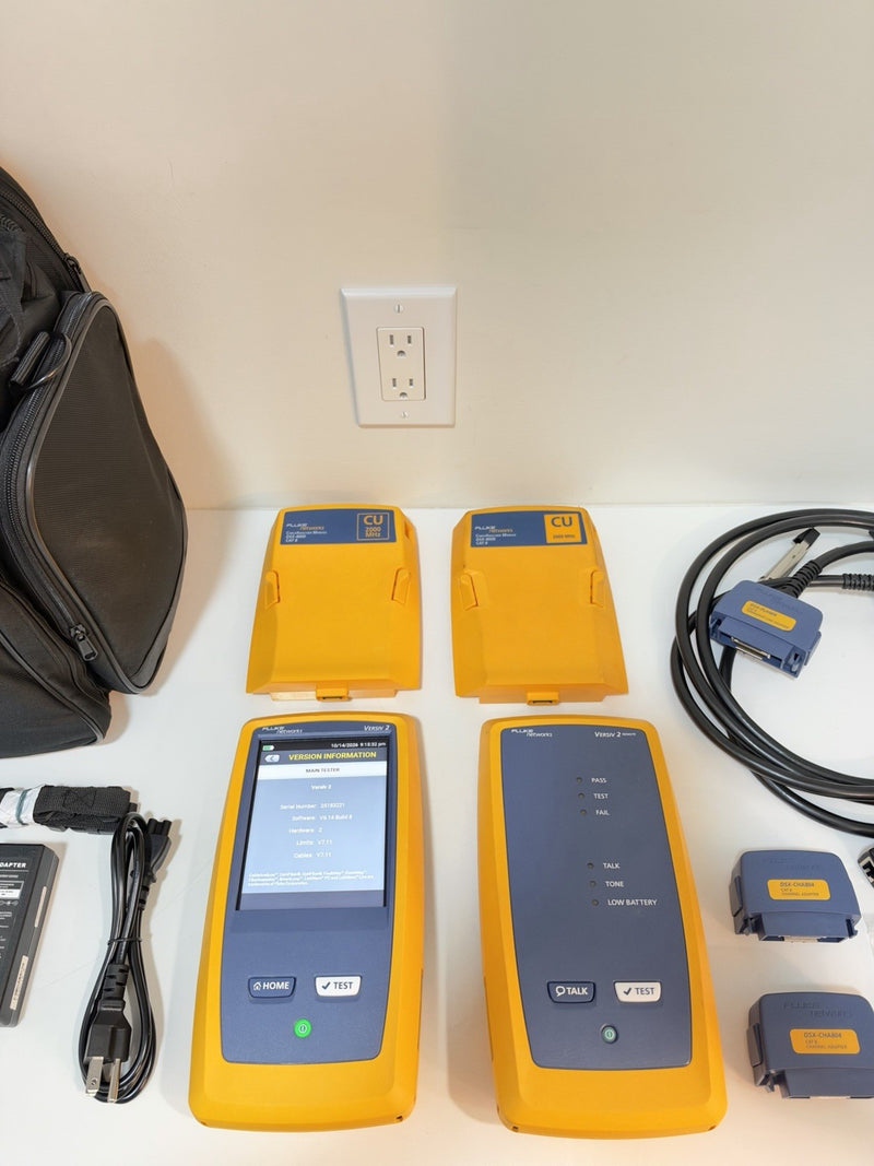 FLUKE NETWORKS DSX2-8000 VERSIV 2 CAT6A CAT8 LAN CABLE CERTIFIER TESTER DSX-8000