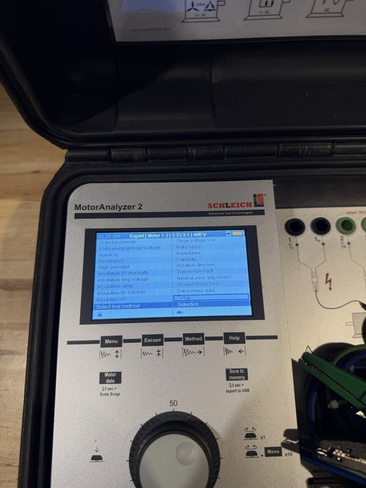 SCHLEICH MOTORANALYZER 2 W/ LEADS & CHARGER (TESTED) FREE SHIPPING