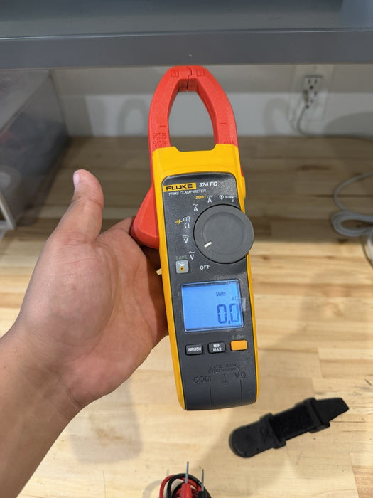 FLUKE 374 FC TRMS CLAMP METER W/ LEADS & CLIPS (TESTED) SHIPS FAST