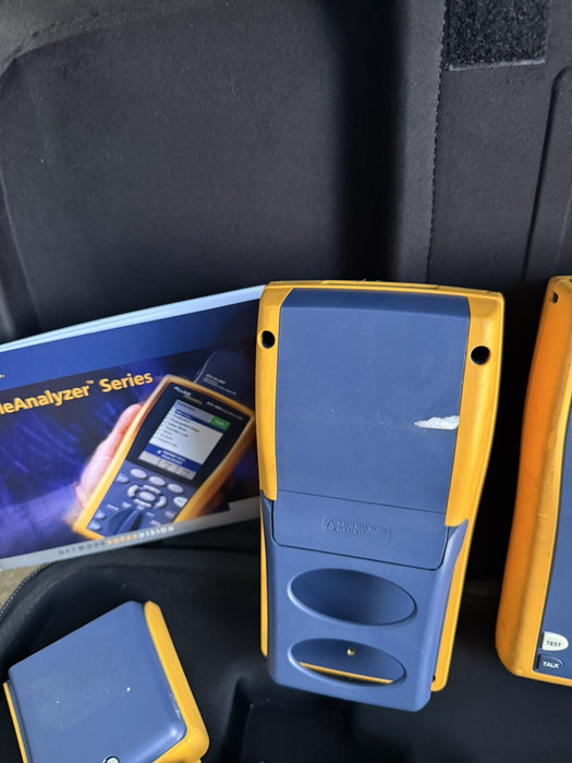 FLUKE NETWORKS DTX-1800 CABLE ANALYZER W/DTX-SFM2 DTX-MFM2 DTX-PLA002 (TESTED)
