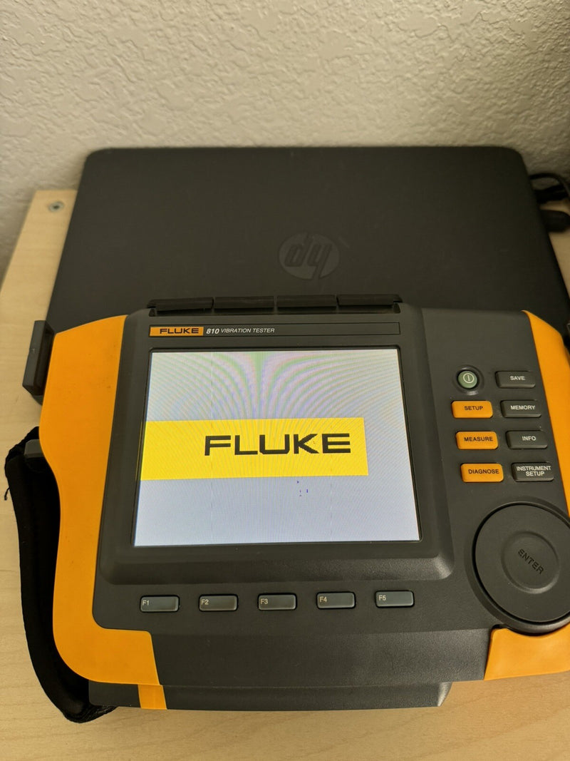 FLUKE 810 VIBRATION TESTER WITH TACHOMETER & TRIAXIAL ACCELEROMETER & CASE