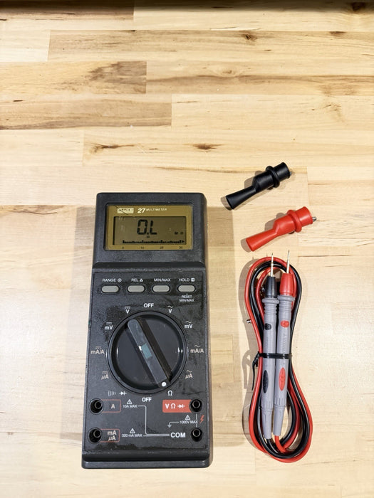 FLUKE 27 DIGITAL MULTIMETER W/LEADS - SHIPS FAST