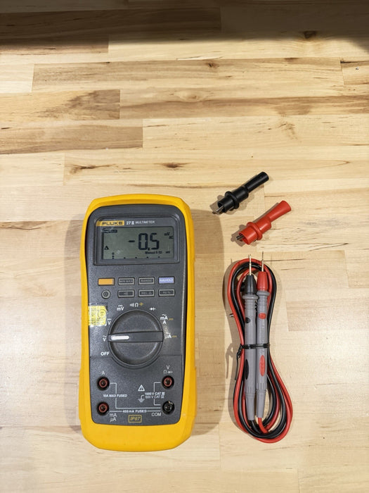 FLUKE 27 II INDUSTRIAL DIGITAL MULTIMETER WITH LEADS & CLIPS CALIBRATED 2025