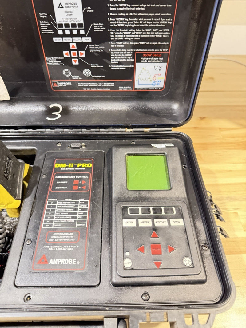 AMPROBE DM-II PRO DAT LOGGER RECORDER WITH ACCESSORIES