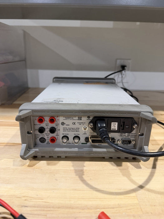AGILENT 34401A 6 1/2 DIGIT MULTIMETER W/ LEADS (TESTED) SHIPS FAST