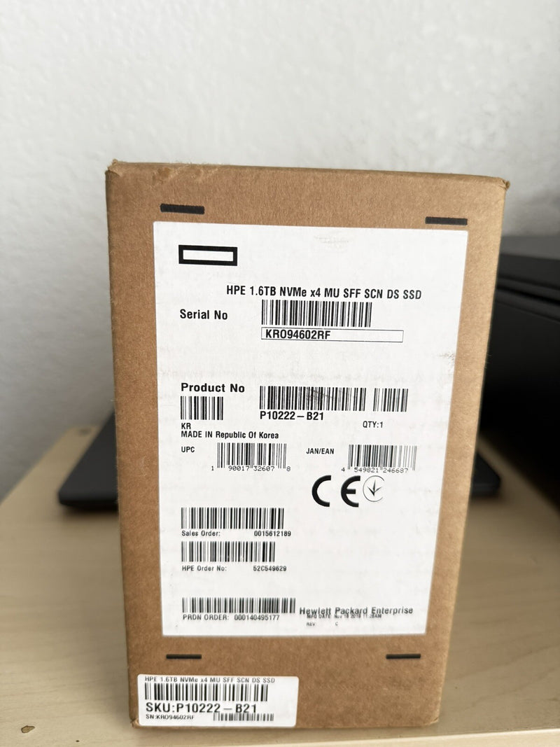 HPE P10222-B21 1.6TB NVME X4 2.5" MU SFF SCN SSD