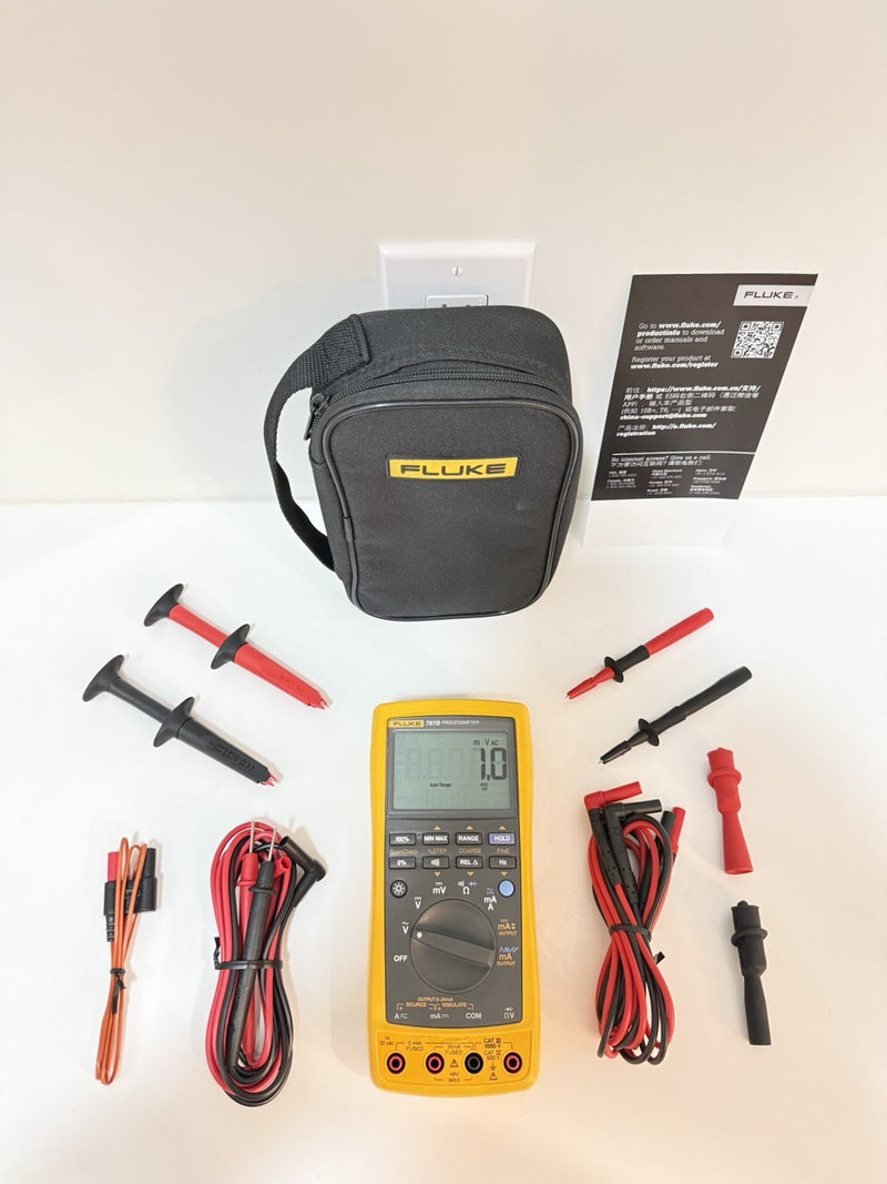 FLUKE 787B PROCESSMETER WITH ACCESSORIES & BAG TESTED