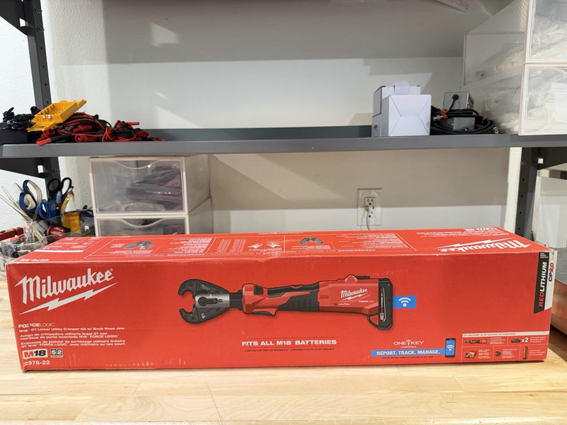 MILWAUKEE 2978-22 M18 18V 6T LINEAR UTILITY CRIMPER KIT WITH BATTERY & CHARGER