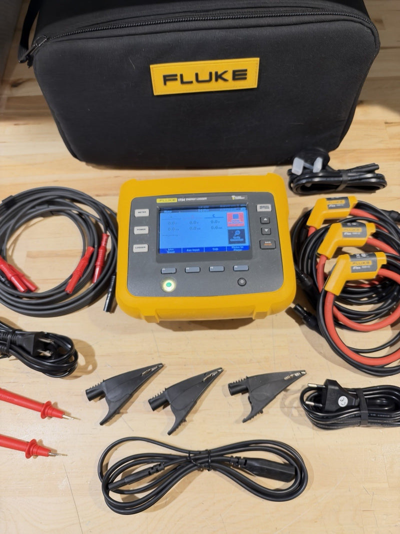 FLUKE 1734 ENERGY LOGGER KIT W/ ACCESSORIES (FREE SHIPPING)