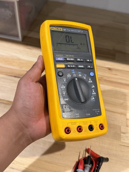 FLUKE 187 TRUE RMS MULTIMETER WITH LEADS TESTED