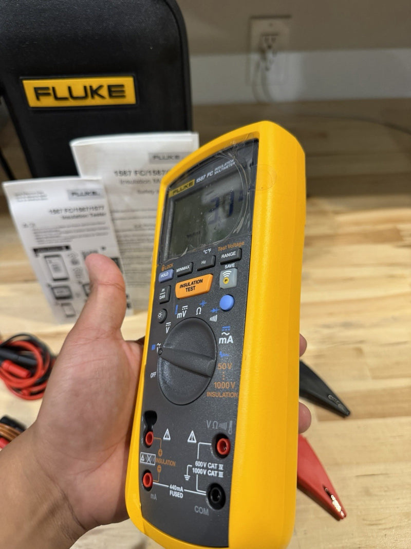 FLUKE 1587 FC 2 IN 1 HANDHELD DIGITAL INSULATION MULTIMETER