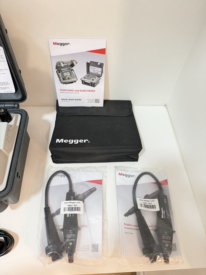 MEGGER DLRO10HD DIGITAL LOW RESISTANCE OHMMETER WITH CABLES