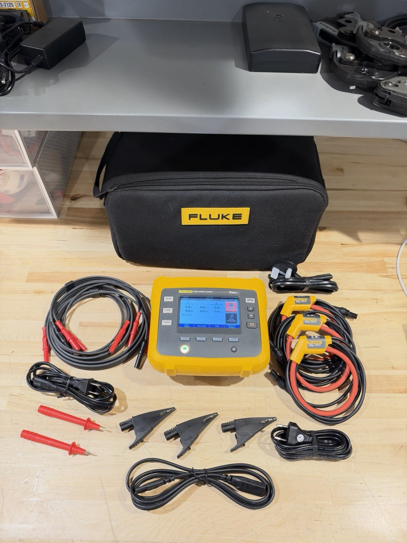 FLUKE 1734 ENERGY LOGGER KIT W/ ACCESSORIES (FREE SHIPPING)