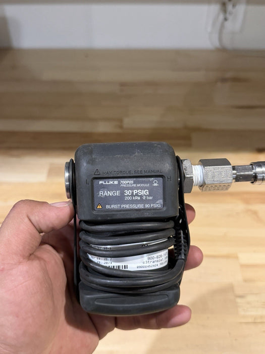 FLUKE 700P05 PRESSURE MODULE RANGE 30 PSIG 200KPA 2BAR TESTED