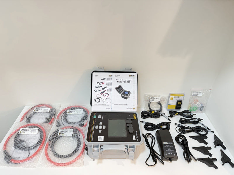 AEMC PEL 105 POWER & ENERGY LOGGER WITH ACCESSORIES