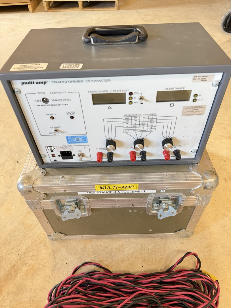 MULTI-AMP 830280 MEGGER TRANSFORMER OHMMETER 5A WINDING RESISTANCE TESTER