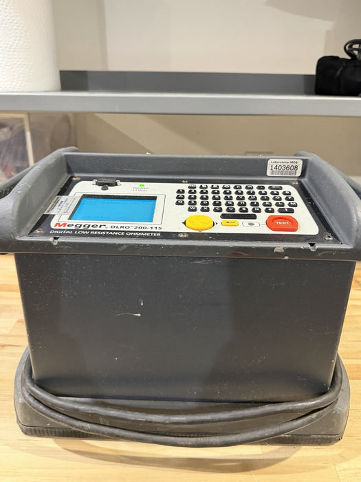 MEGGER DLRO 200-115 DIGITAL LOW RESISTANCE OHMMETER TESTED