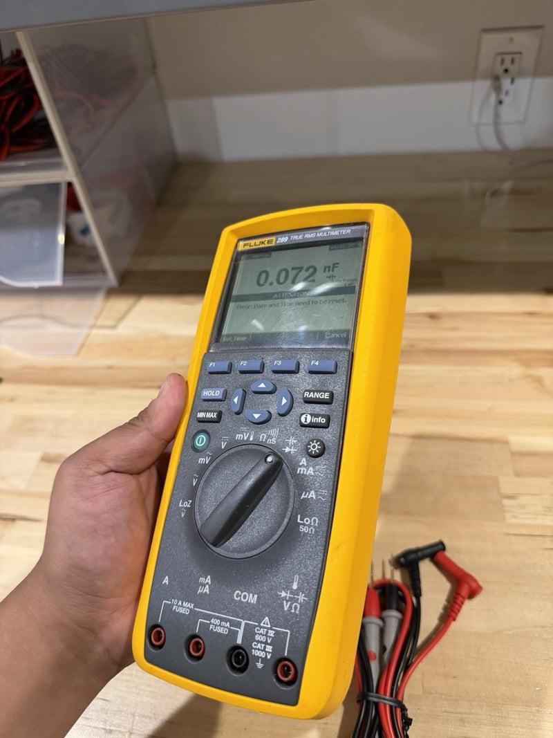 FLUKE 289 TRUE RMS ELECTRONIC LOGGING DIGITAL MULTIMETER WITH LEADS & CLIPS #4