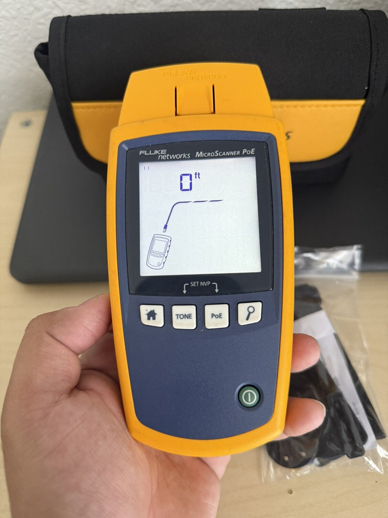 FLUKE NETWORKS MicroScanner Network Cable & PoE Tester FREE SHIPPING